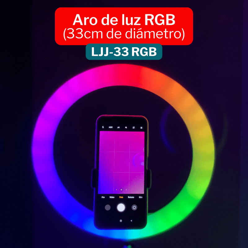 Aro de Luz RGB con Trípode y Control Remoto