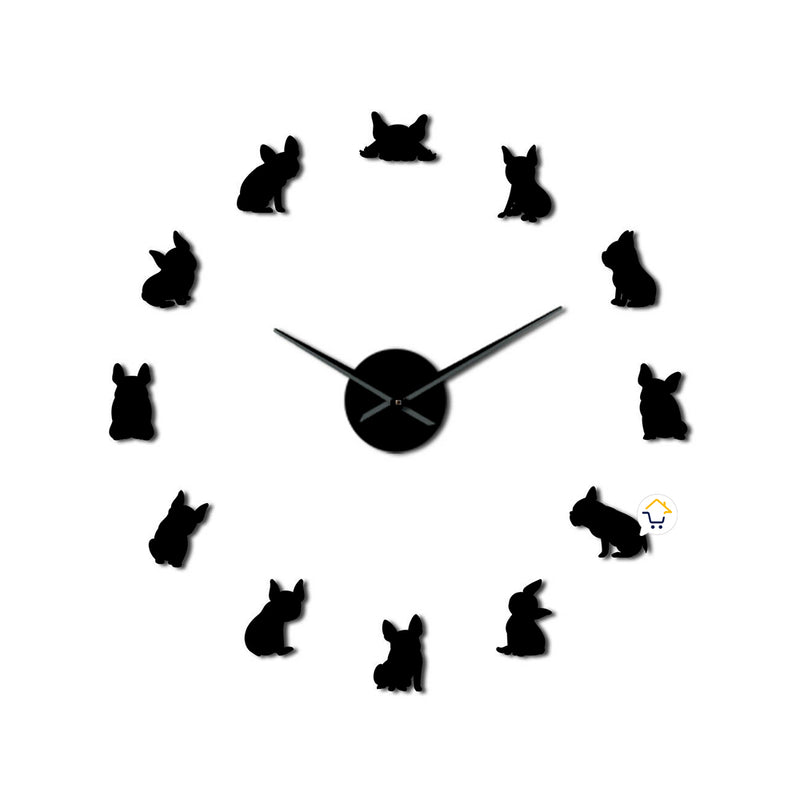 Reloj Decorativo Pared 3D - Perros